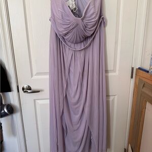 David's Bridal Lavender Maxi Dress